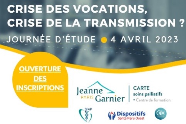 Lire la suite à propos de l’article 4 avril 2023 : ” Crise des vocations, crise de la transmission ? “, journée d’étude proposée par Jeanne Garnier.