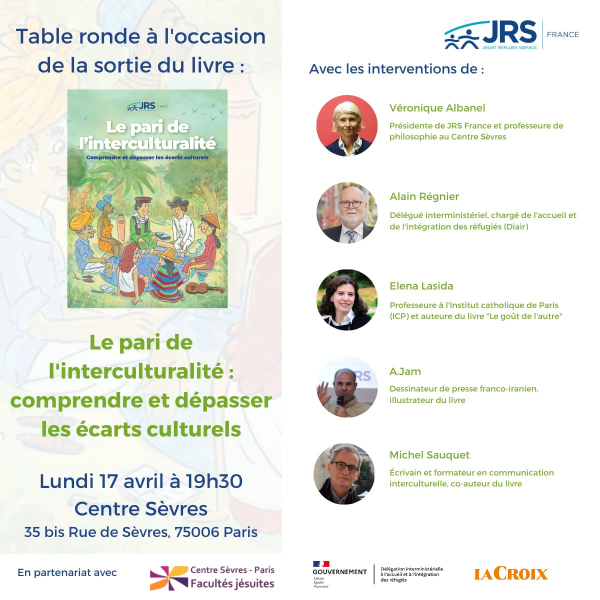 Lire la suite à propos de l’article 17 avril-Table ronde : le pari de l’interculturalité (JRS)