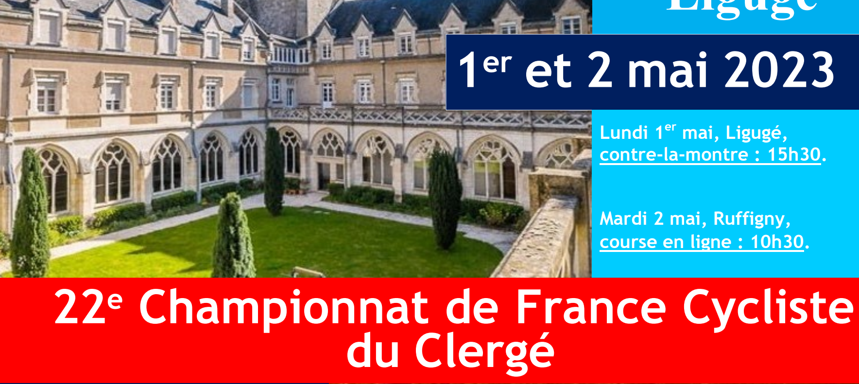 Lire la suite à propos de l’article 1-2 mai : Championnat de France cycliste du clergé 2023 